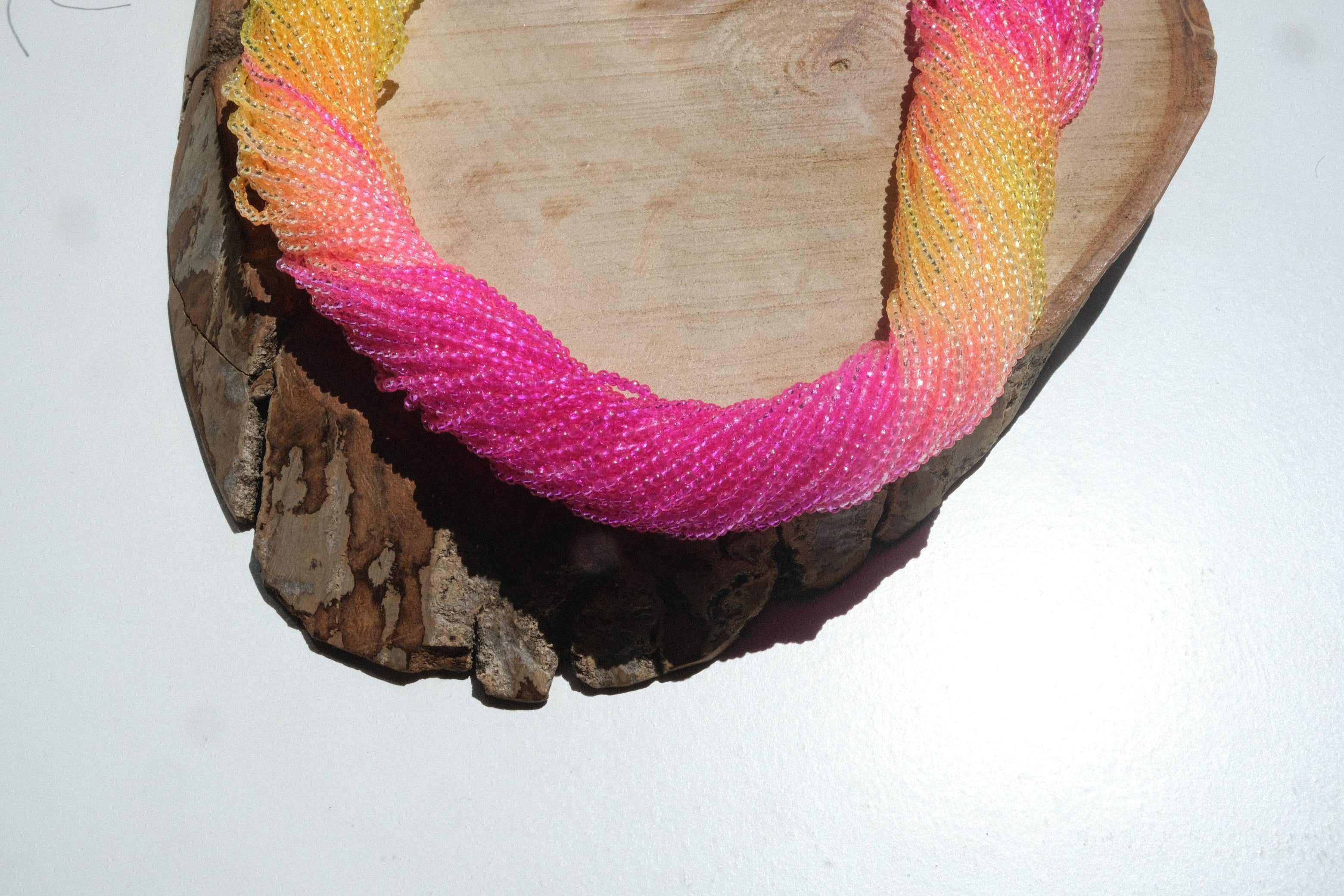 Kedi Gözü Kristal Pembe Sarı Tonlar 0.8 mm