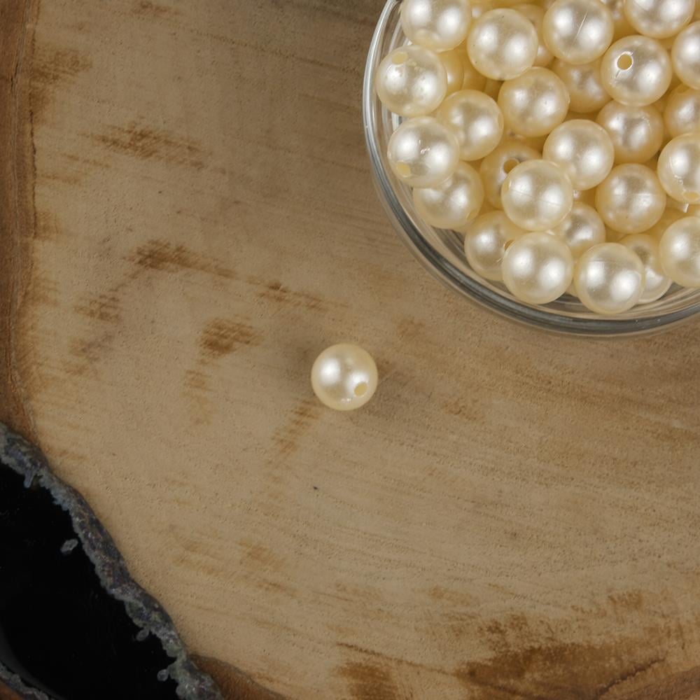 Krem Plastik İnci 10 mm 500 Gram