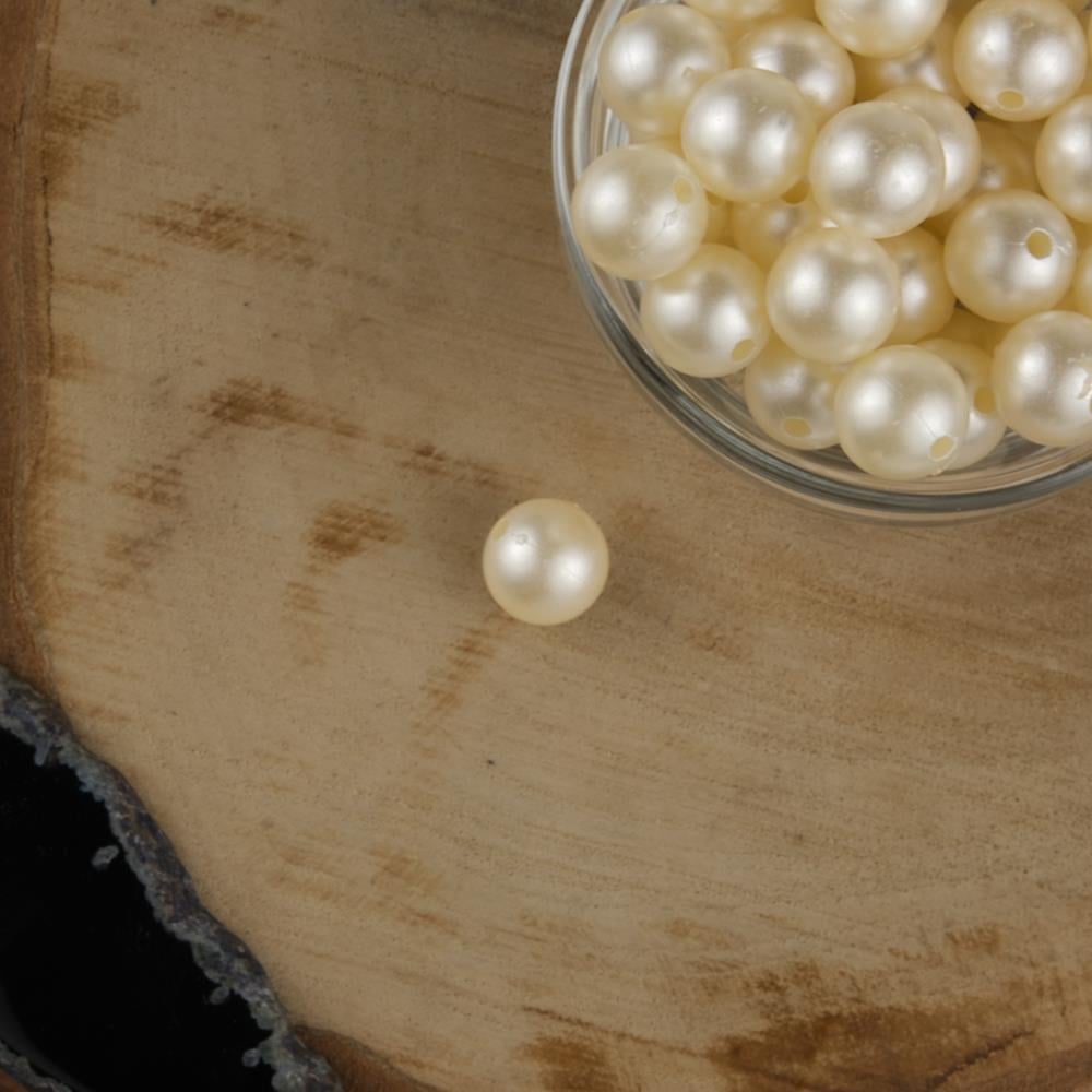 Krem Plastik İnci 12 mm 500 Gram