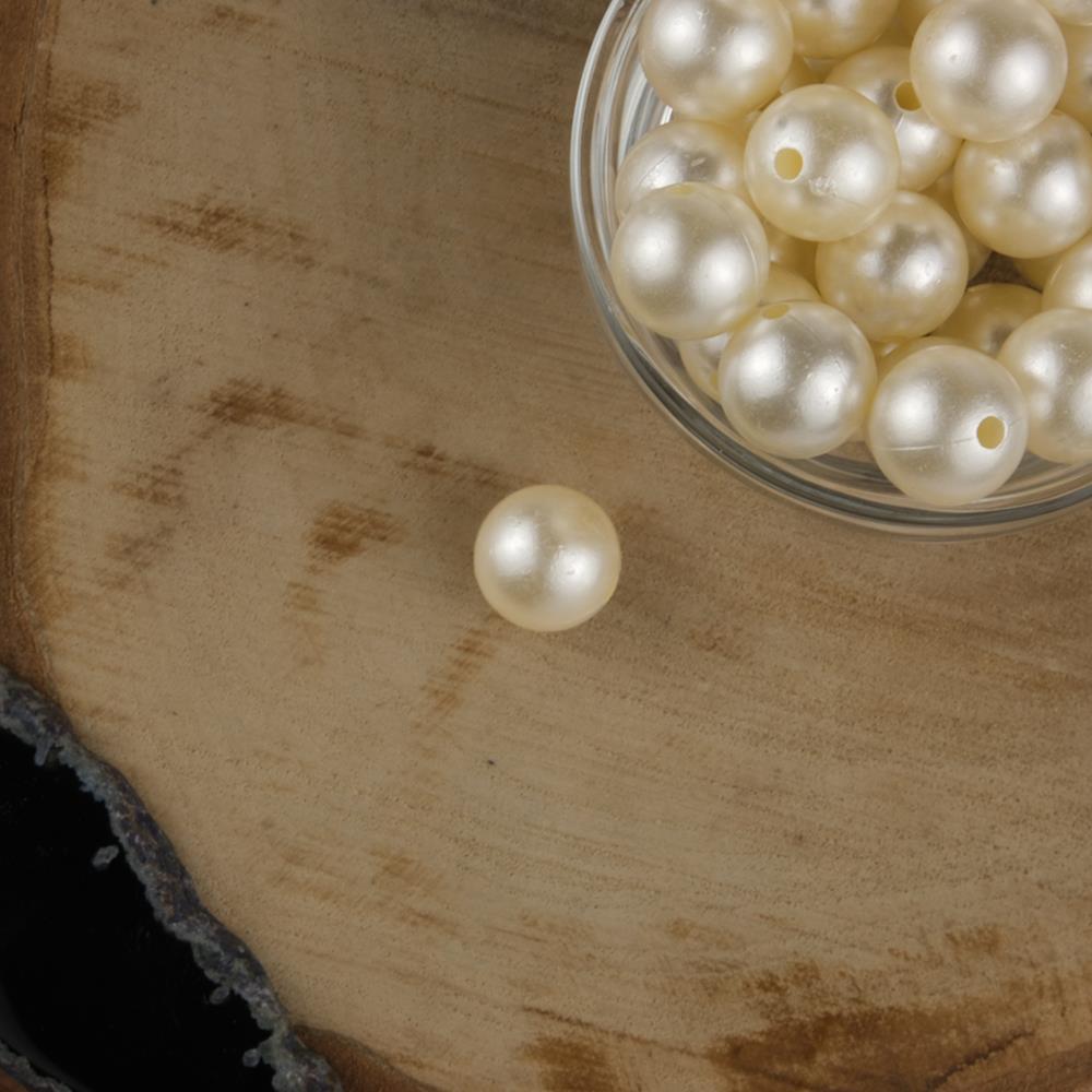 Krem Plastik İnci 14 mm 500 Gram