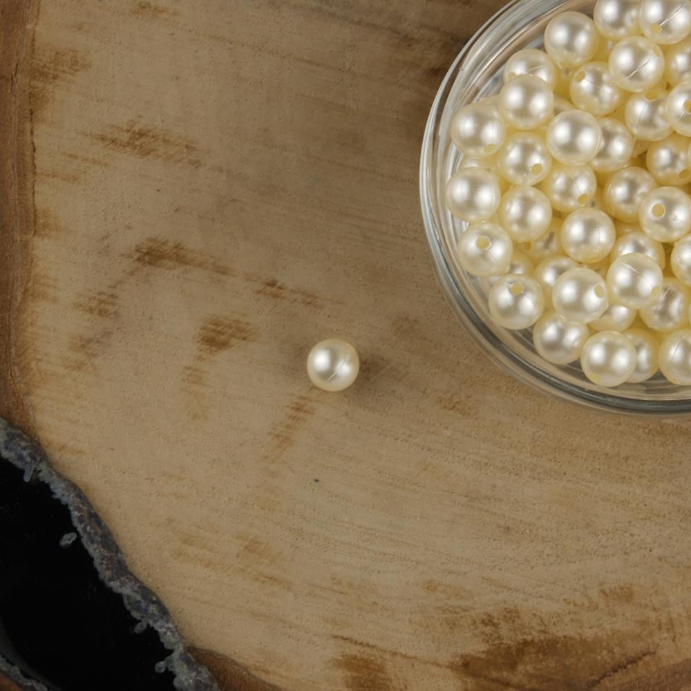 Krem Plastik İnci 8 mm 500 Gram