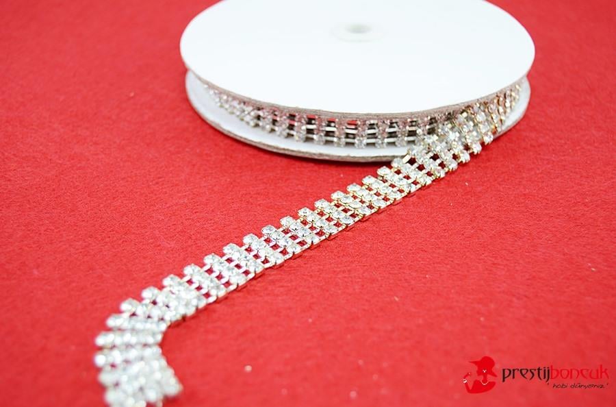 Kristal 4 Sıralı Beyaz Taş