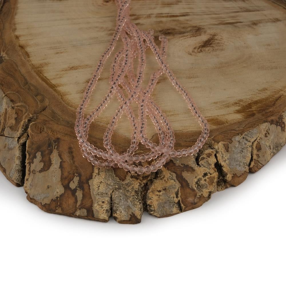 Kristal Boncuk 3 mm Pembe A024