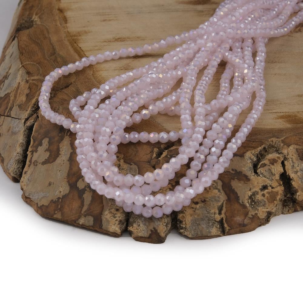Kristal Boncuk 3 mm Pembe A157
