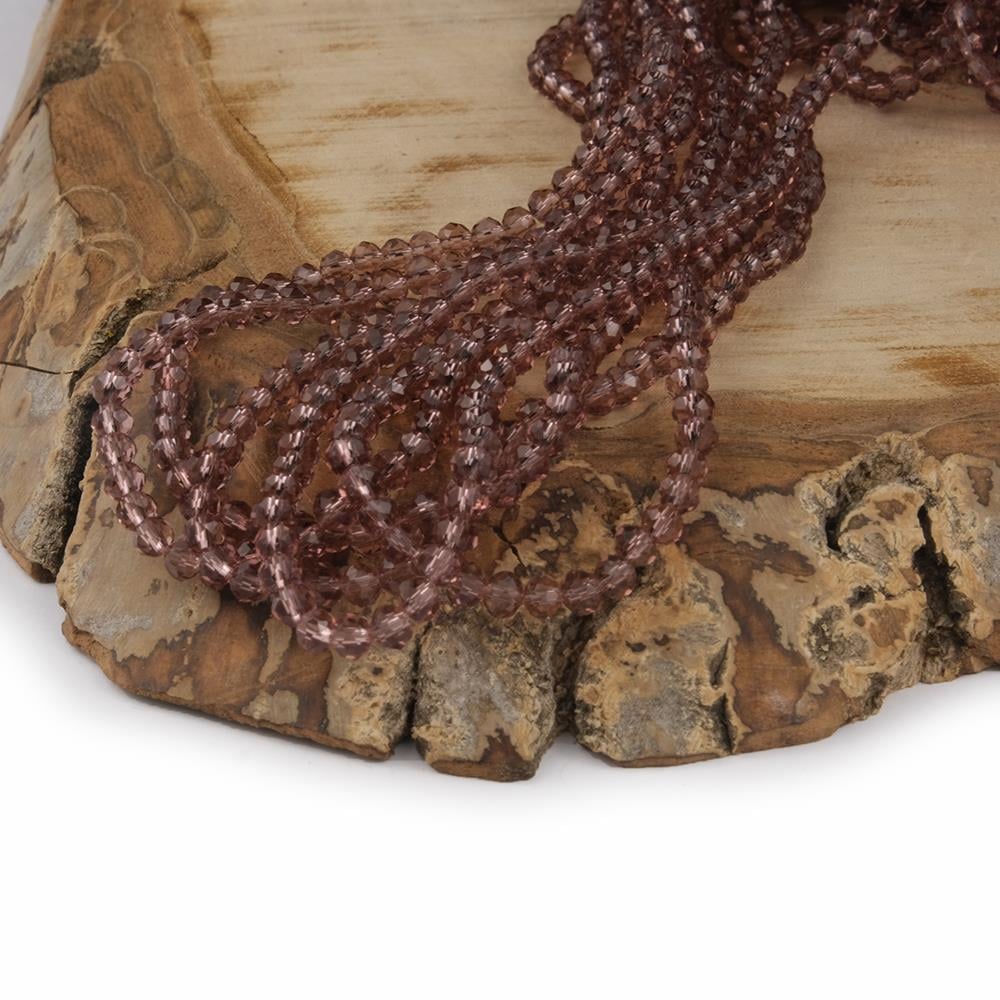 Kristal Boncuk 4 mm Mor A013