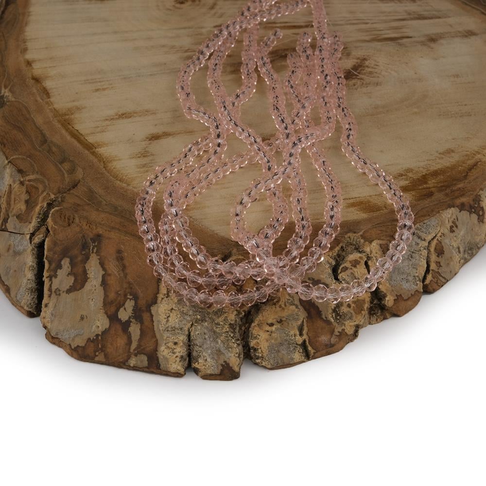 Kristal Boncuk 4 mm Pembe A024