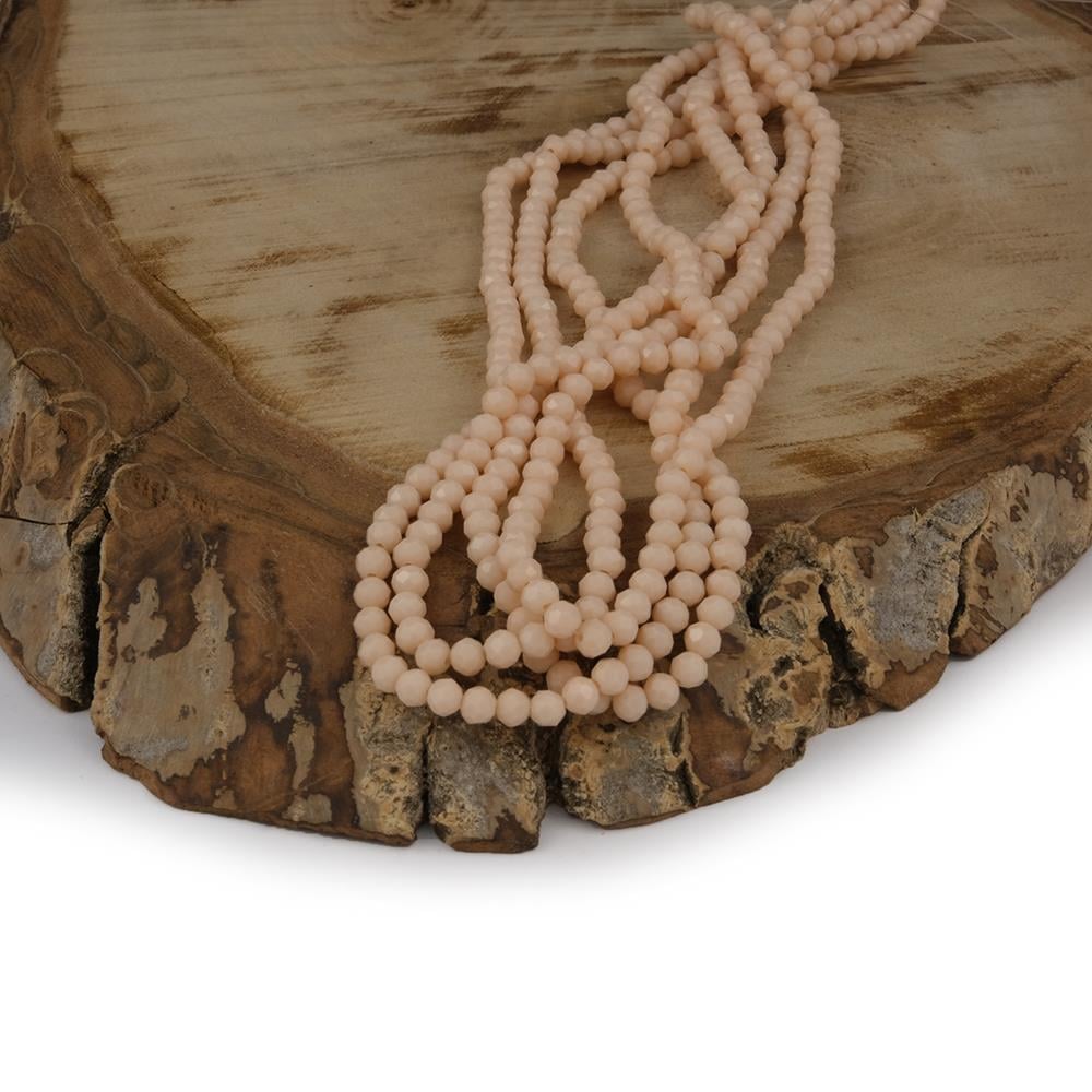 Kristal Boncuk 4 mm Pembe A132