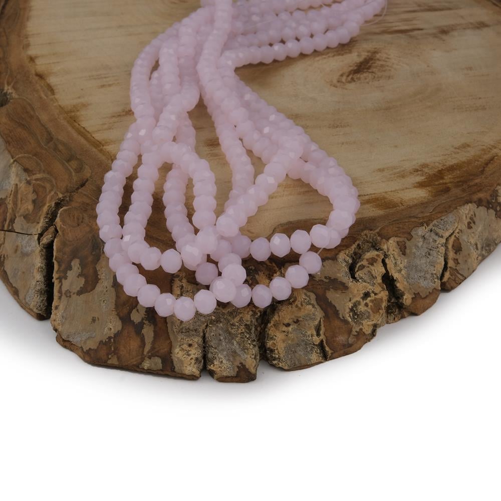 Kristal Boncuk 6 mm Pembe A129