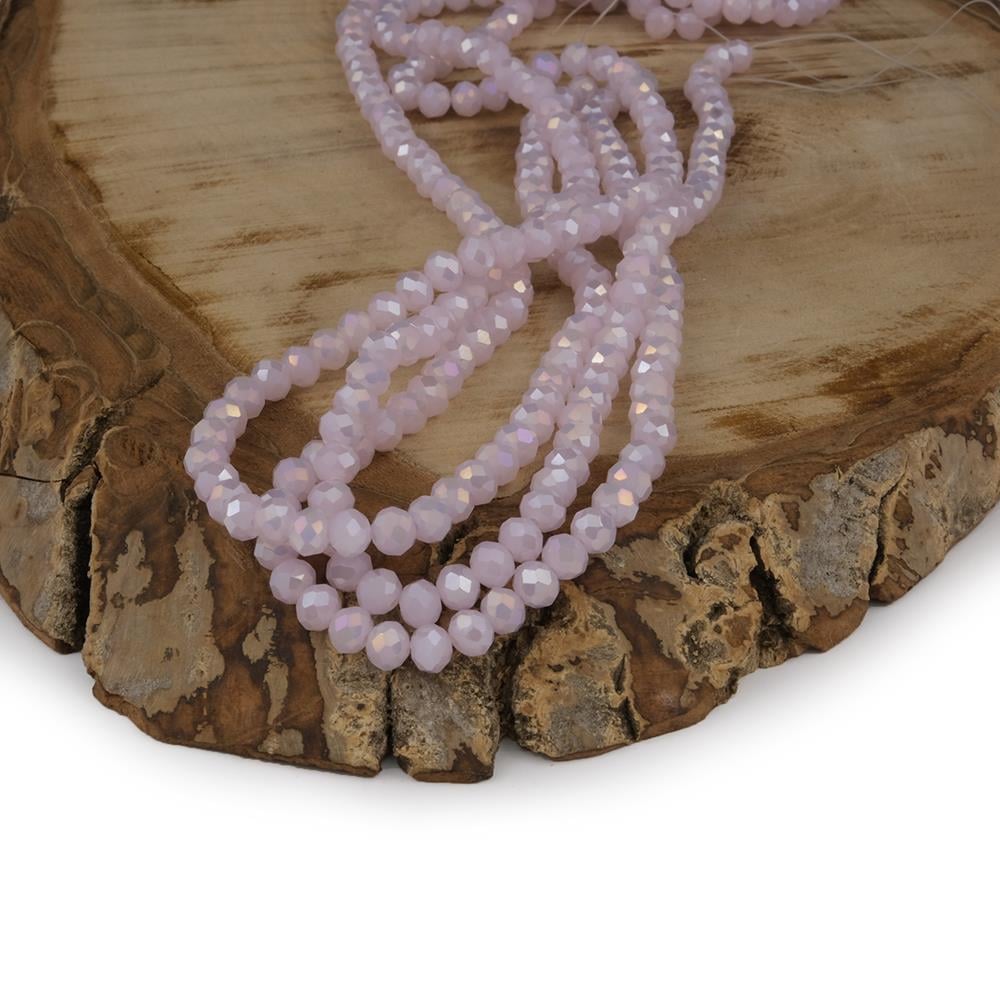 Kristal Boncuk 6 mm Pembe A157