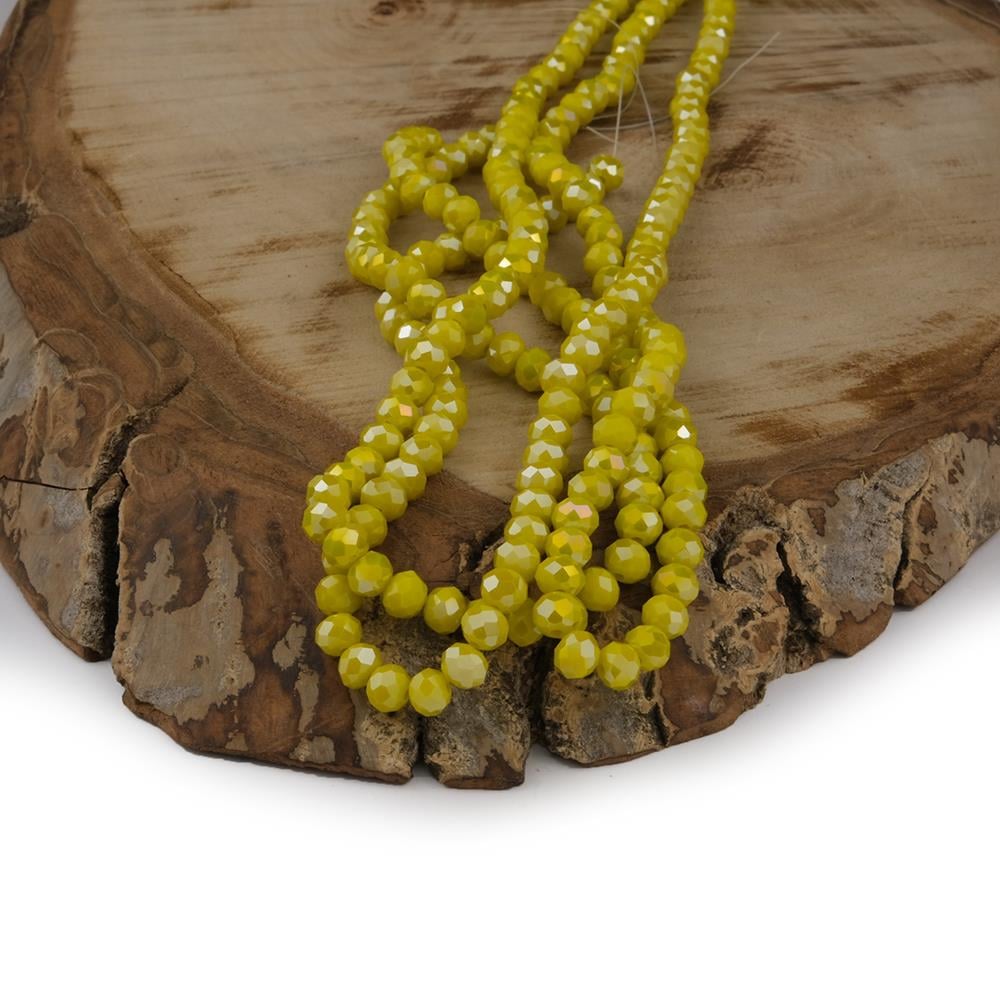 Kristal Boncuk 6 mm Sarı A141