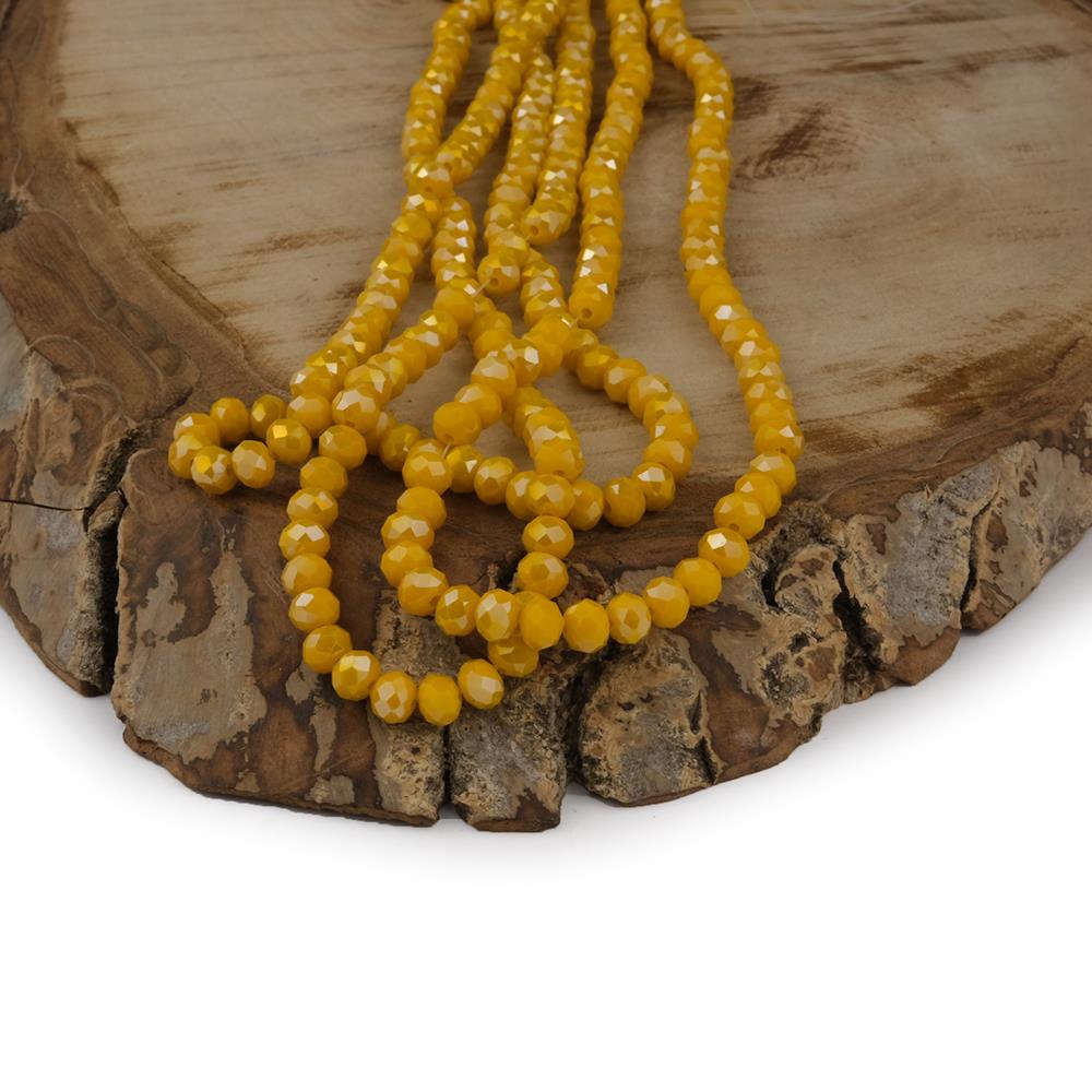 Kristal Boncuk 6 mm Sarı A143