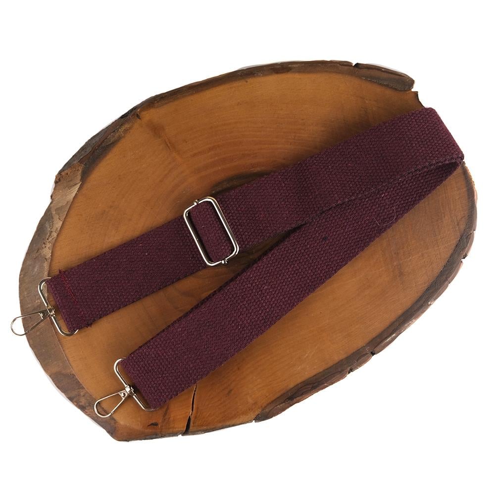 Kumaş Çanta Sapı Ayarlanabilir Çapraz Askı Model - Koyu Bordo