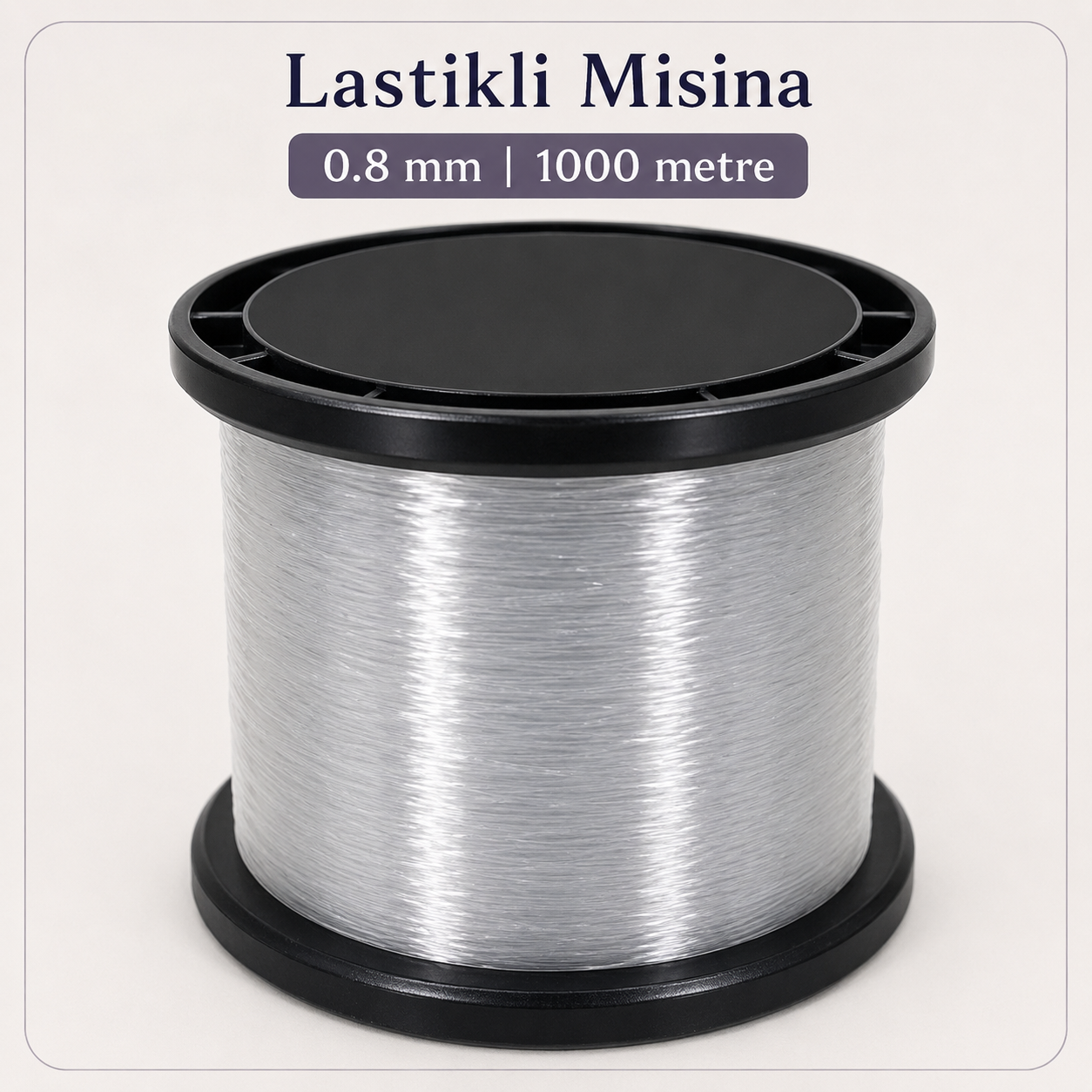 Lastikli Misina 0.8 mm 1000 metre