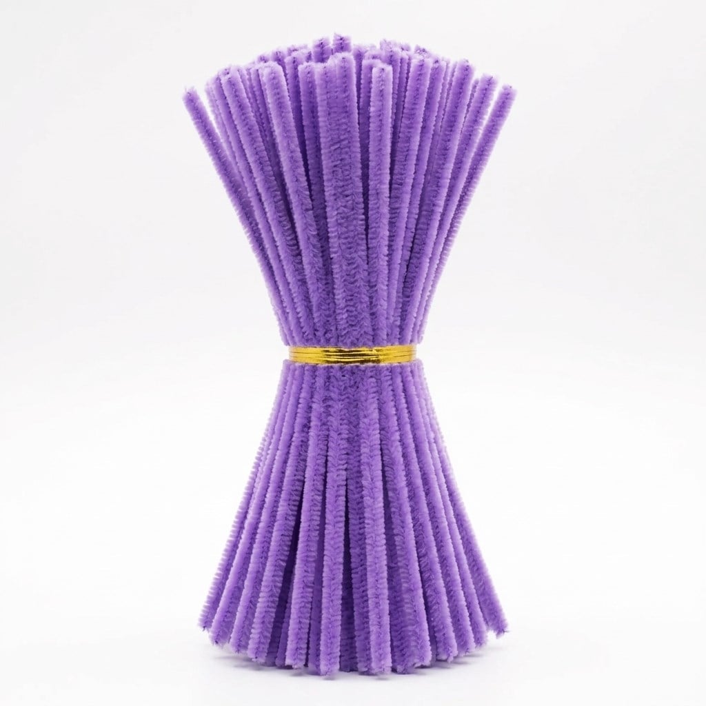 Lavanta / Açık Mor Şönil - Tüylü Şönil Tel 30 cm (100 Adet)