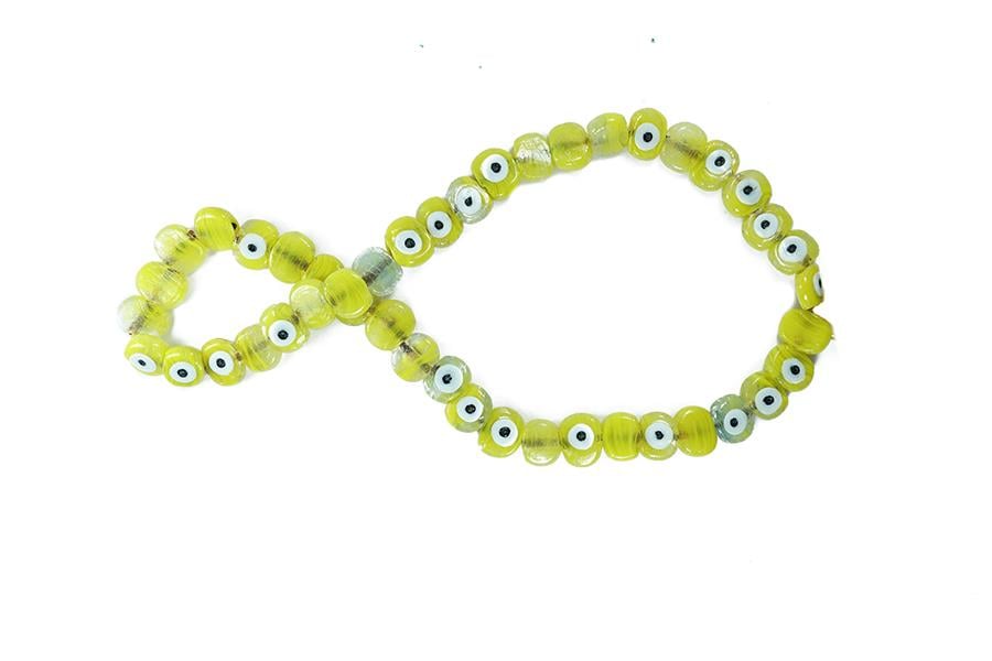 Limon Sarı El Yapımı Nazar Boncuğu 25 mm