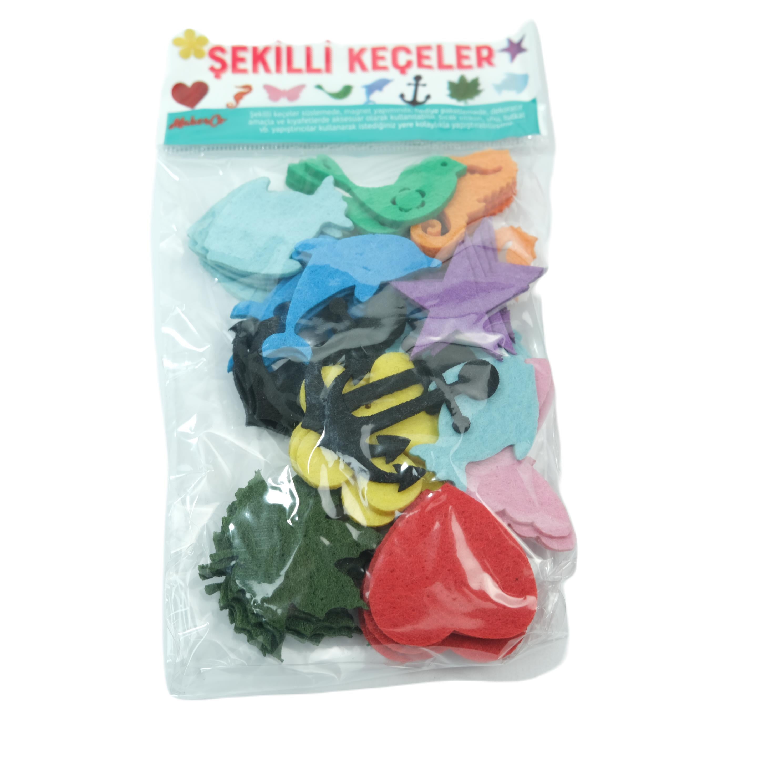 Magnet Yapımı Hediye Paketleme ve Dekoratif Amaçlı Şekilli Keçeler 