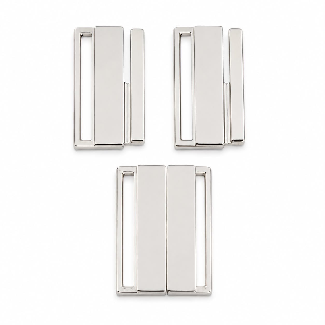 Metal Çanta ve Kemer Geçme Klips Toka - Gümüş / Nikel (5.5 cm)