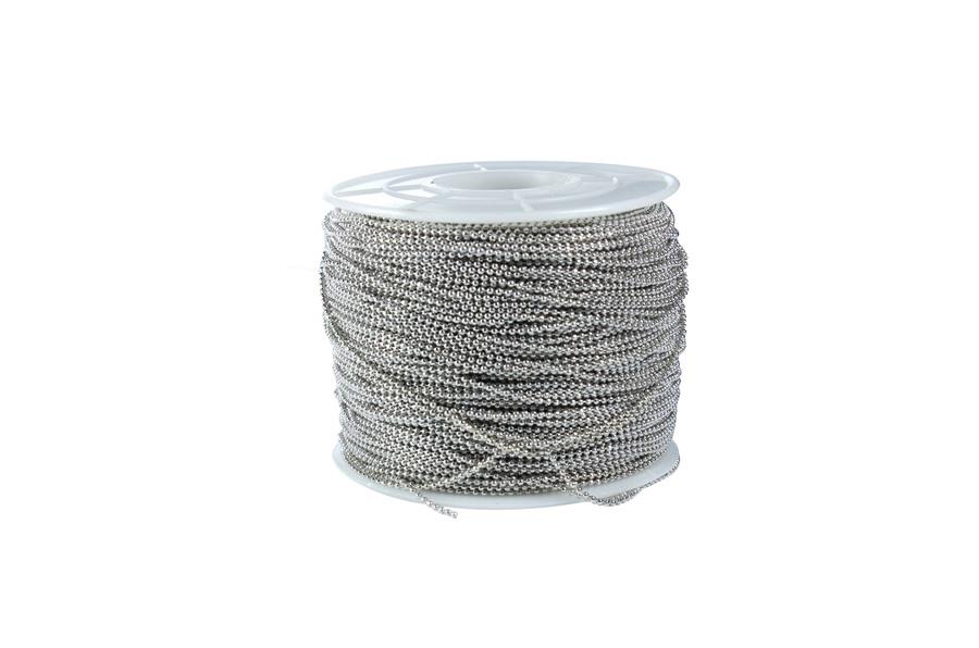 Metal Zincir 1 mm Gümüş 1 Metre Model-01