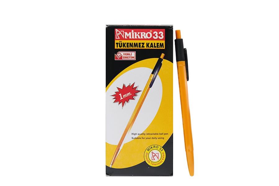 Mikro Tükenmez Kalem 1 mm 60 adet