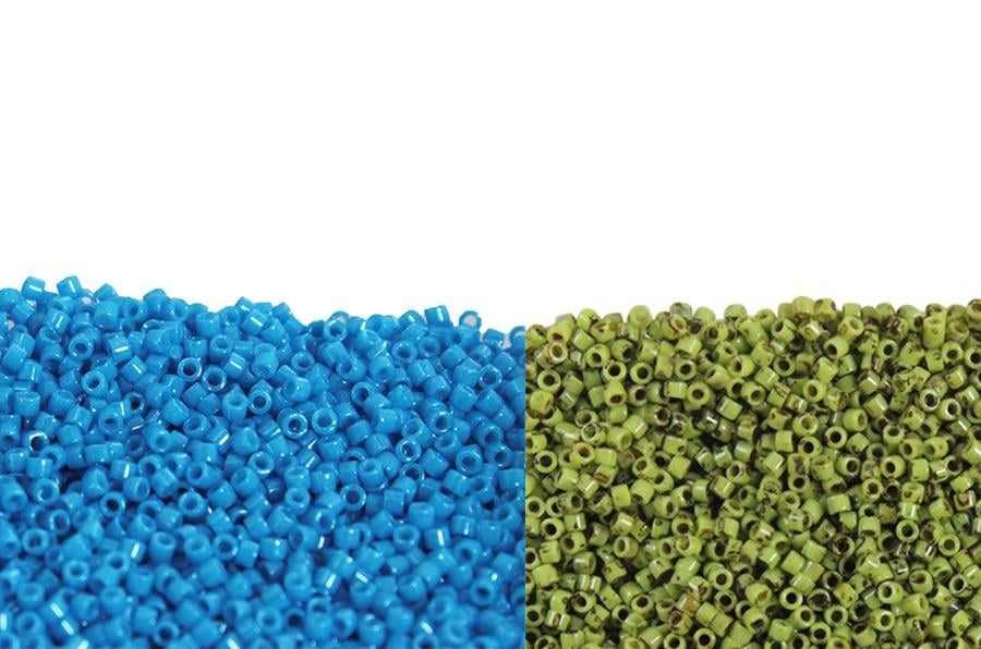 Miyuki Delica 11-0 Mavi ve Yeşil Boncuk Seti