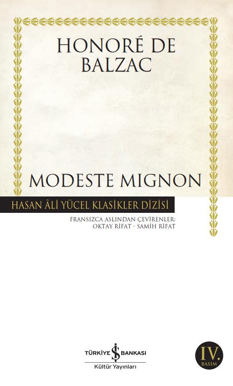 Modeste Mignon Hasan Ali Yücel Klasikleri Honoré de Balzac İş Bankası Kültür Yayınları