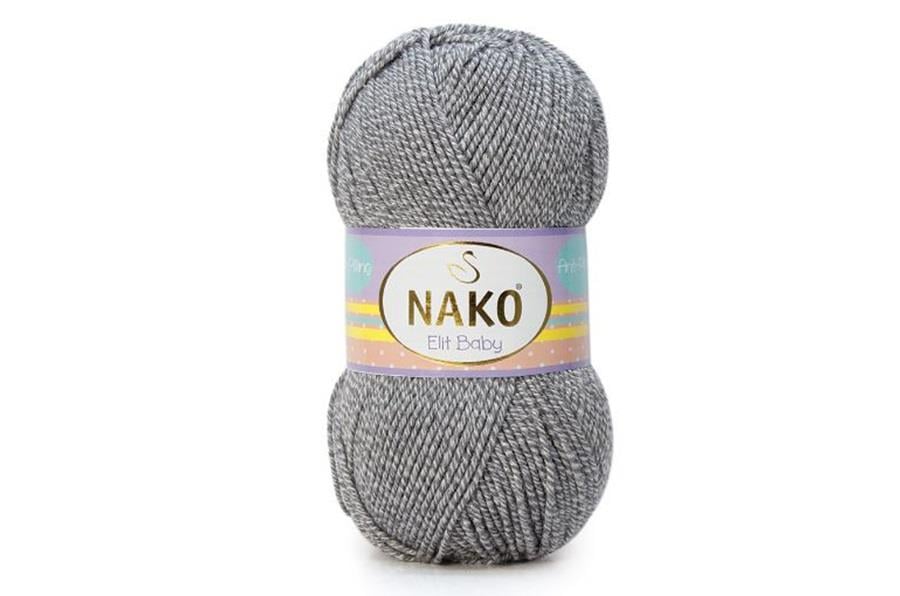 Nako Elit Baby Gri Beyaz Muline-21353