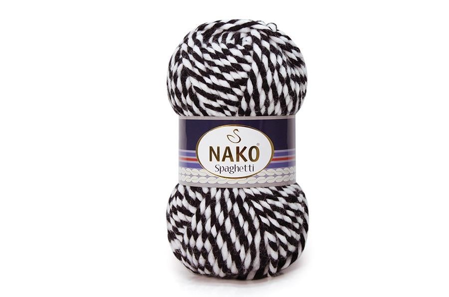 Nako Spaghetti Siyah Beyaz Muline-3086