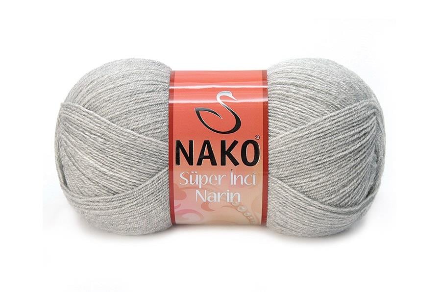 Nako Süper İnci Narin Açık Gri Melanj-195
