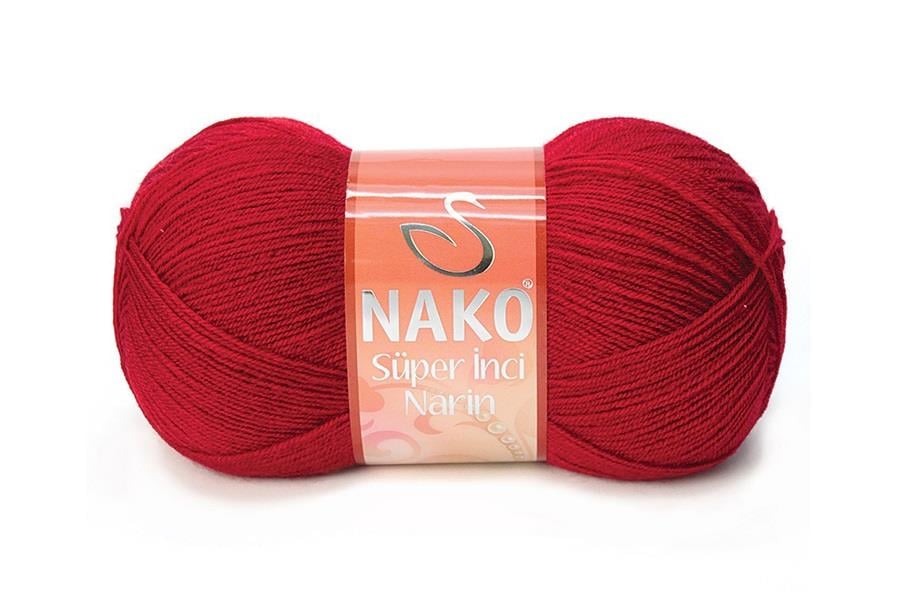 Nako Süper İnci Narin Koyu Kırmızı-1175