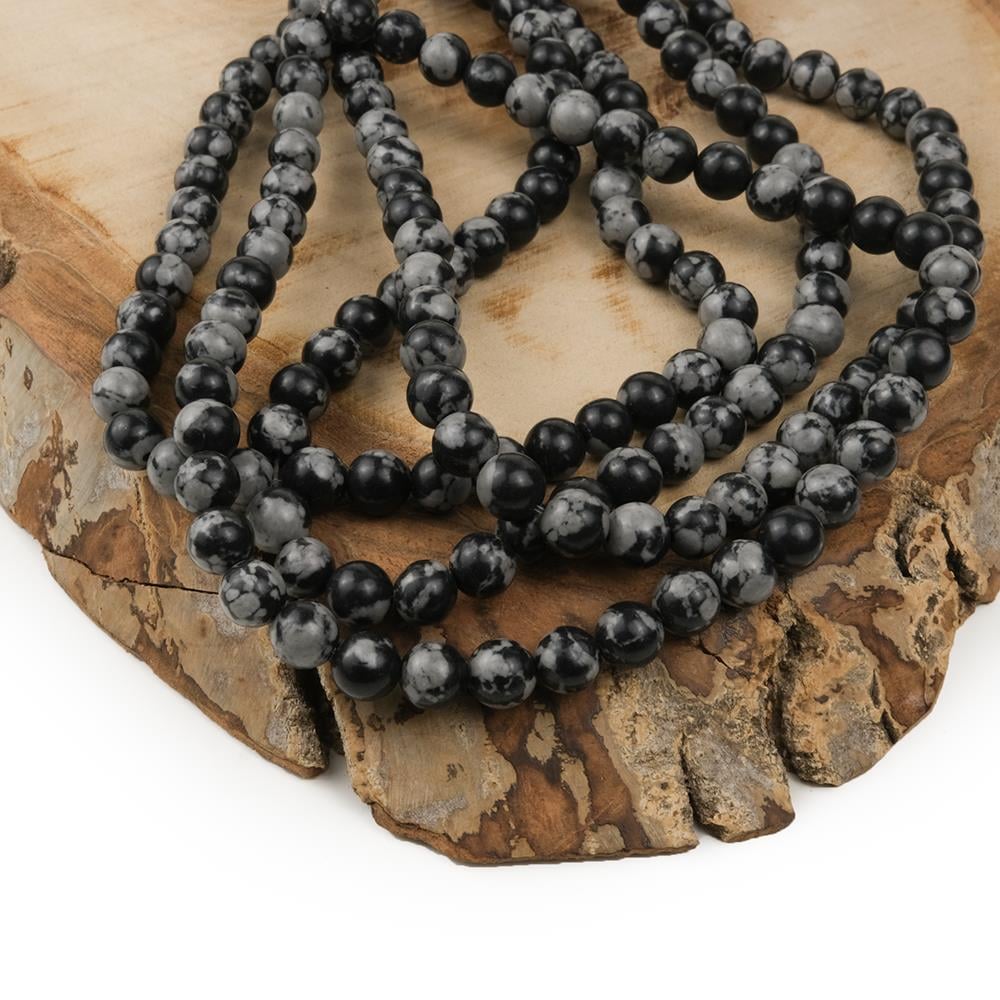 Obsidyen Taşı Doğal Taş Dizisi 8 mm