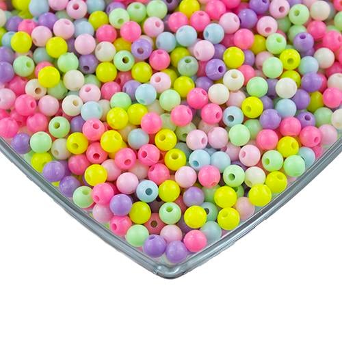 Plastik Boncuk 6 Mm 25 Gr