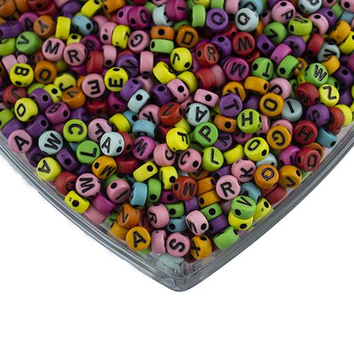 Plastik Harf Boncuk Yassı 50 gr Model-02