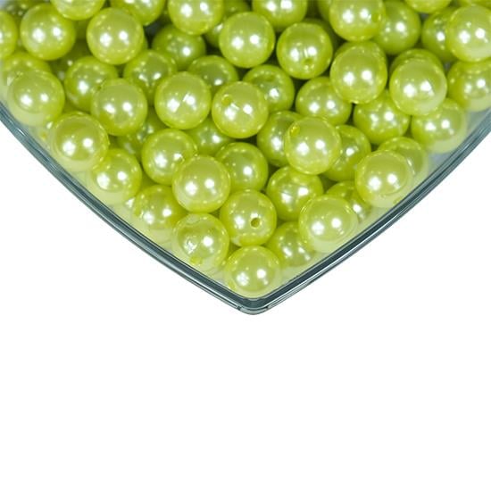 Plastik İnci - 14 mm Açık Yeşil