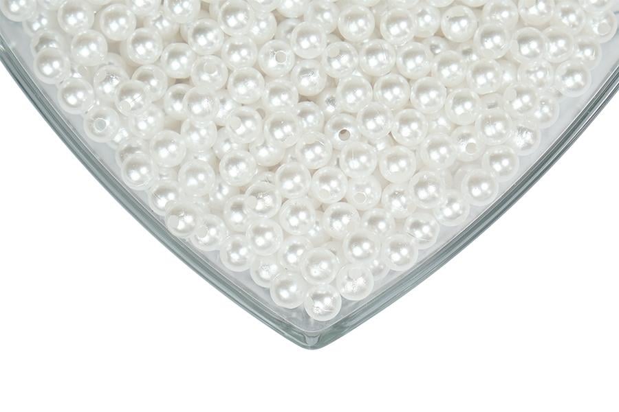 Plastik İnci Beyaz 6 mm 500 gr