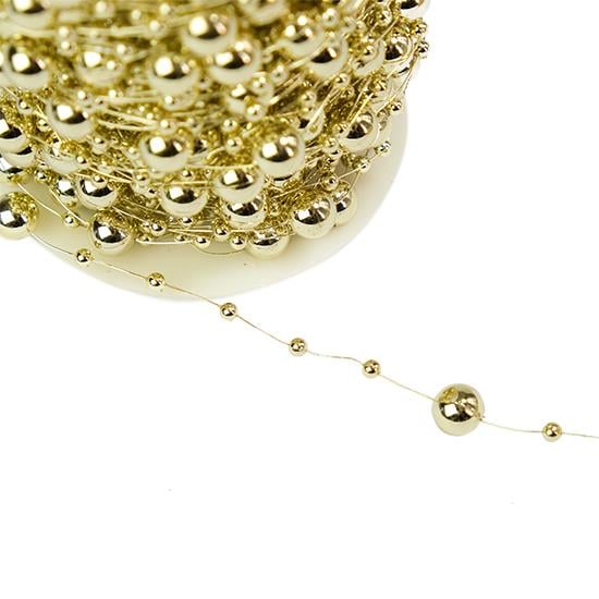 Plastik İnci Dizi Altın Sarı