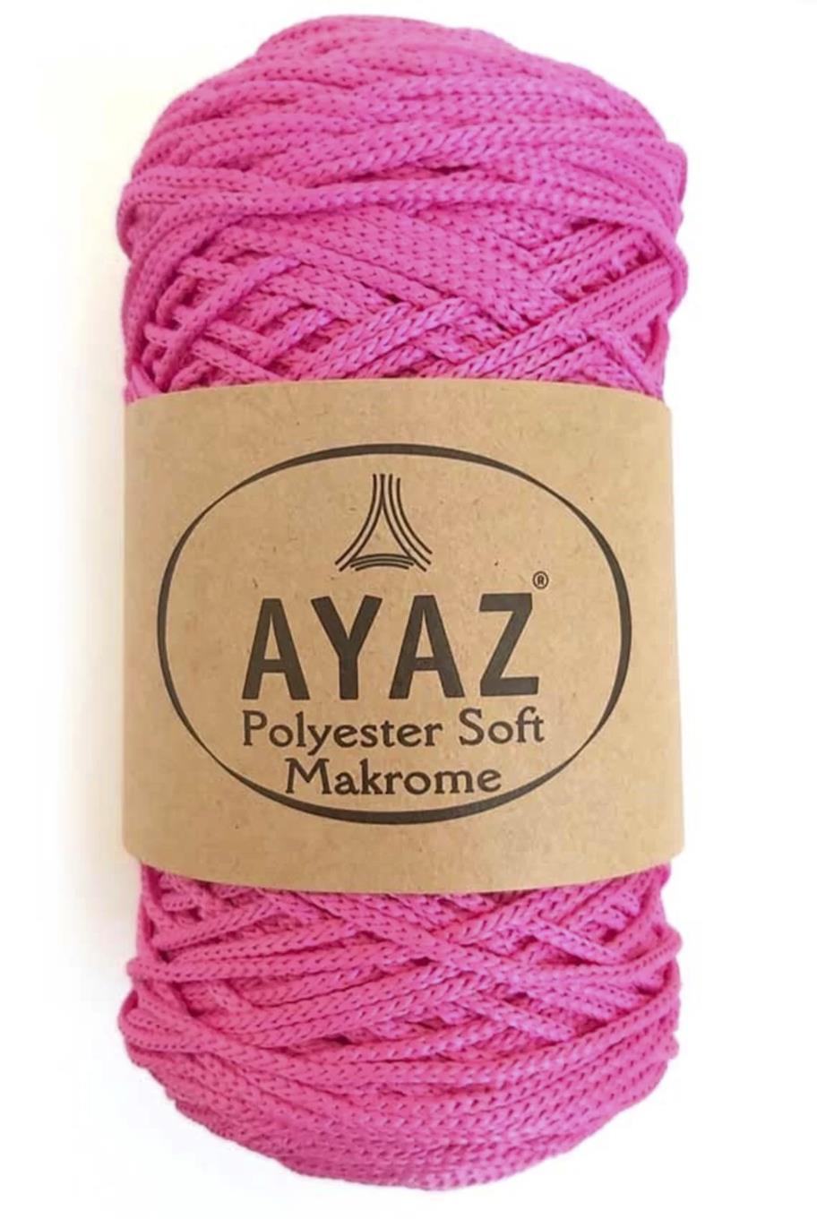 Polyester Soft Makrome İpi 1236 Şeker Pembe 