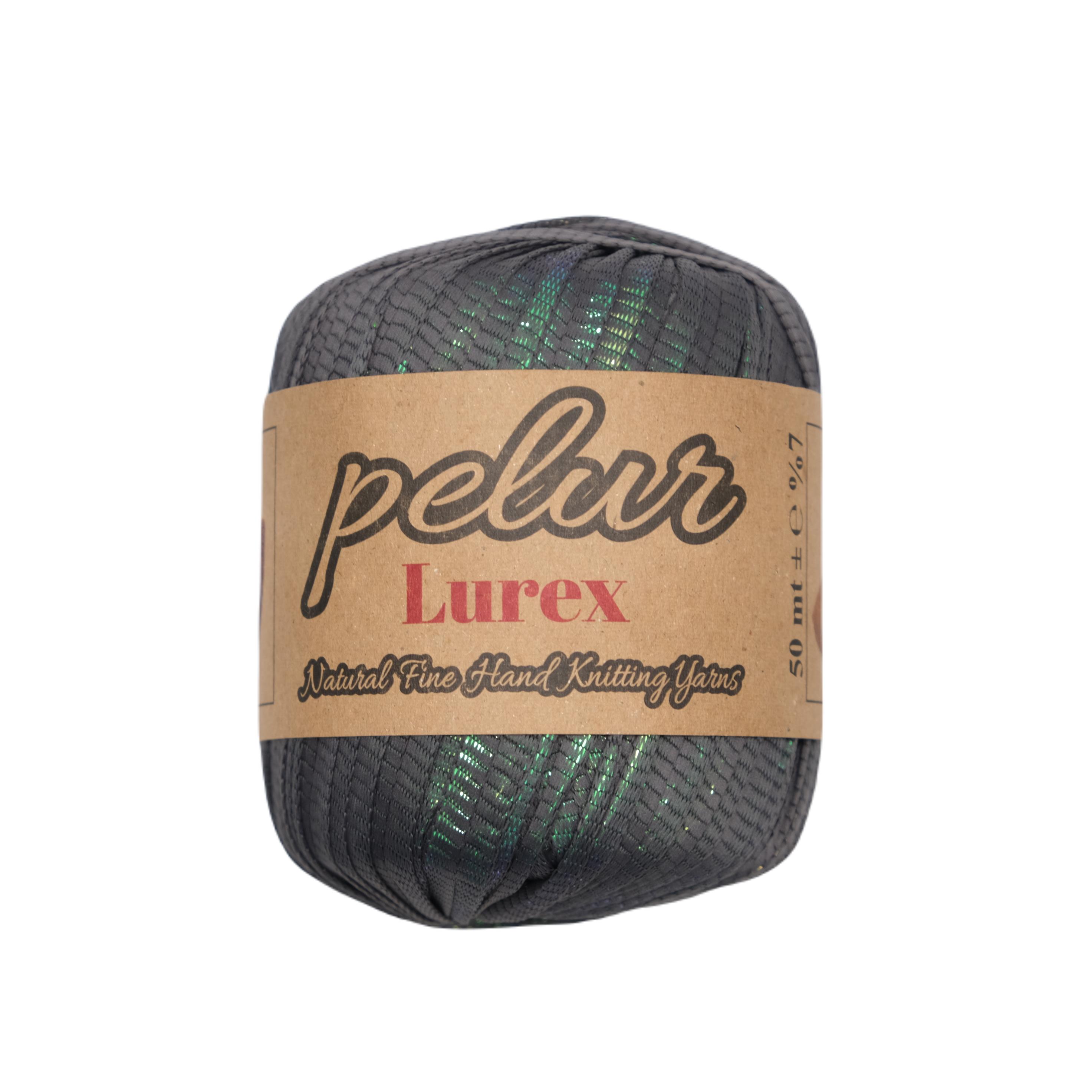 Ribbon Lurex Janjan Antrasit El Örgü İpi