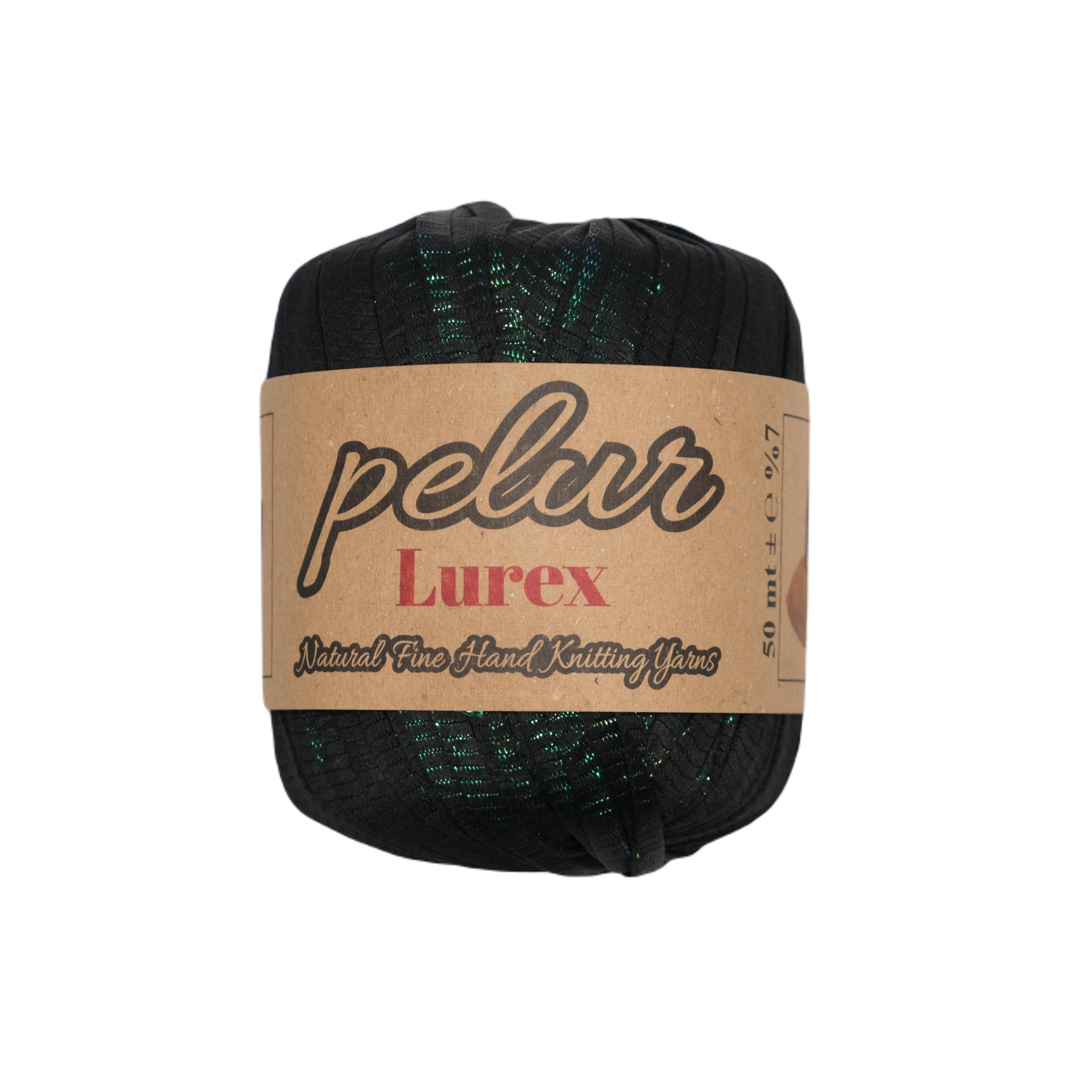 Ribbon Lurex Janjan Siyah El Örgü İpi