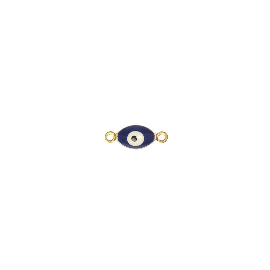 Sarı Metal Çerçeveli Nazar Boncuğu 02