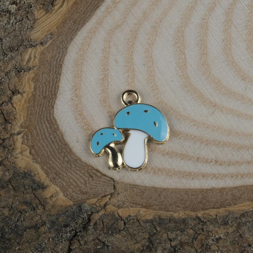 Sarı Metal Halkalı Mavi Mantar Takı ve Aksesuar Aparatı