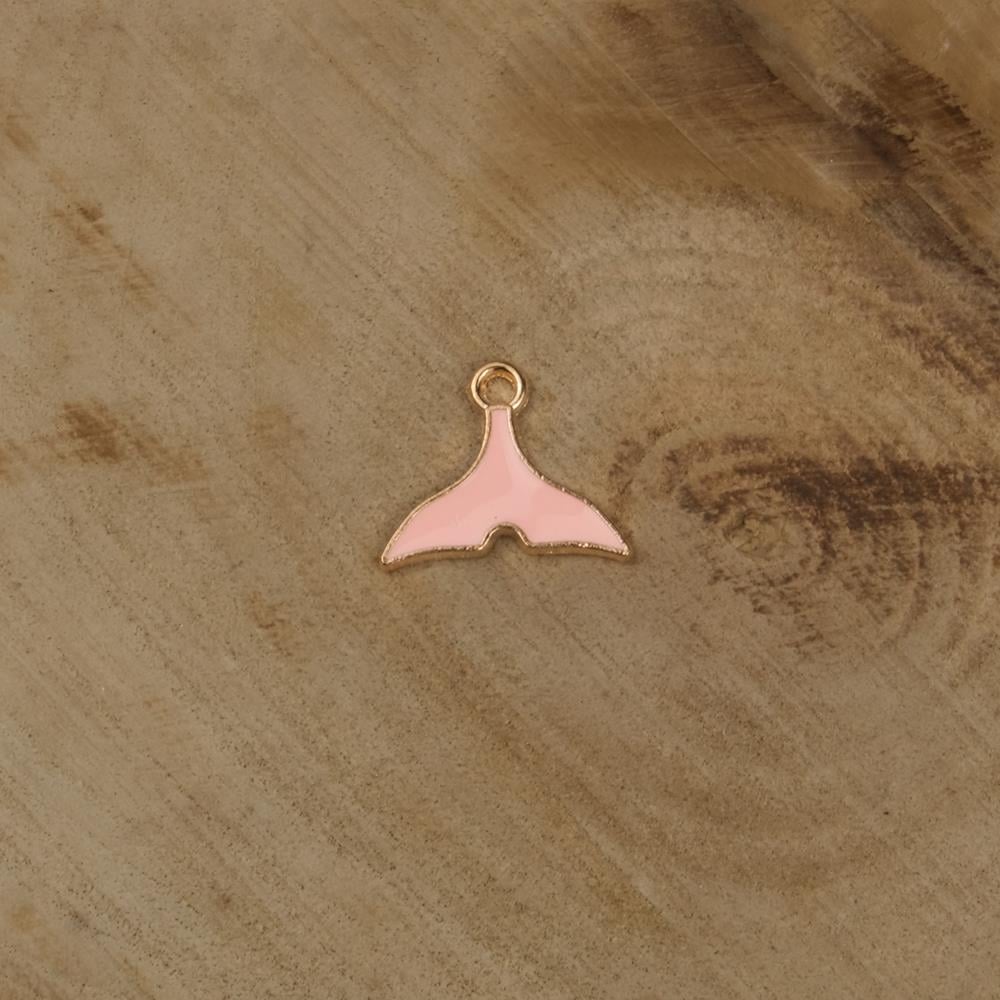 Sarı Metal Halkalı Pembe Yüzgeç Takı ve Aksesuar Aparatı