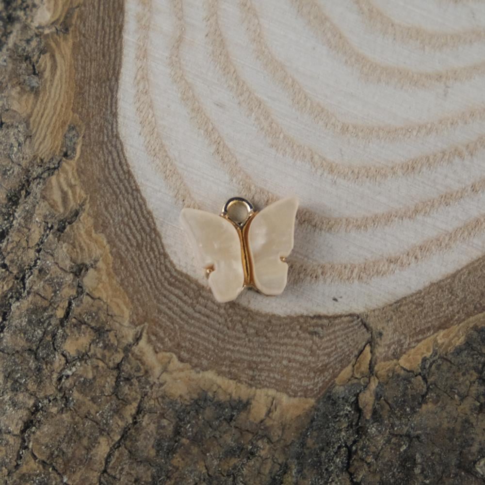 Sedef Taşlı Pudra Pembe Kelebek Takı ve Aksesuar Aparatı 