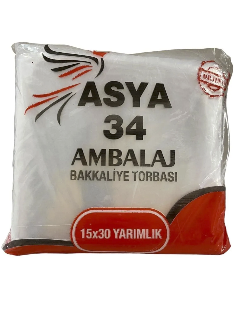 Şeffaf Naylon Bakkaliye Poşeti 15 x 30 cm Yarım Kilogramlık