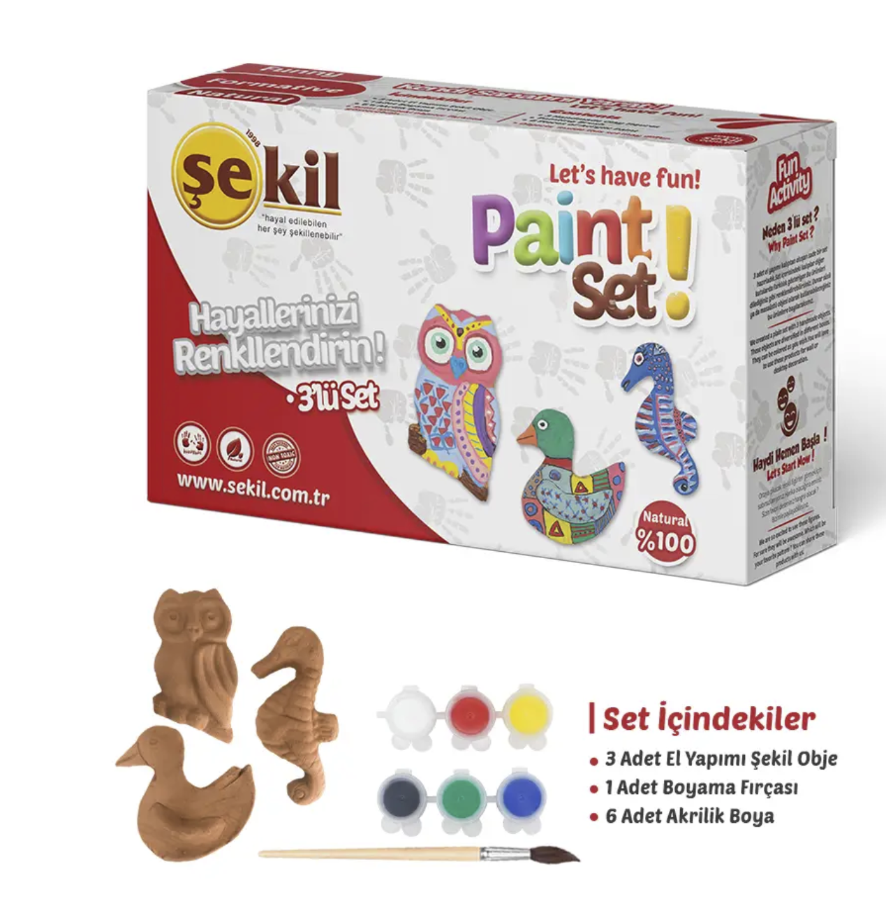 Şekil Seramik Obje Boyama Seti