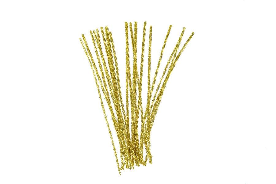 Simli Altın Rengi Şönil 30 cm