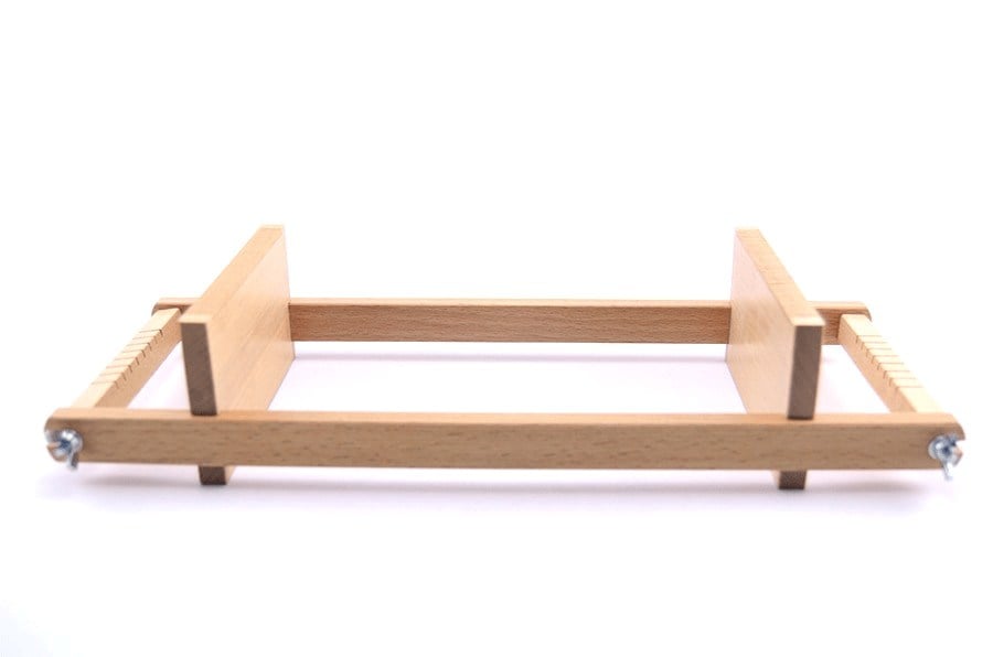 Şirin Kasnak Ahşap Boncuk Dokuma Tezgahı 12x32 cm – 45 Kanallı İnci ve Miyuki Boncuk Takı Aksesuar Dokuma Aparatı 