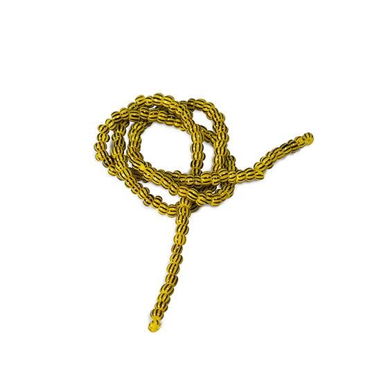 Siyah Çizgili Sarı Cam Boncuk