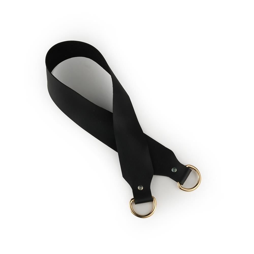 Siyah Deri Çanta Sapı