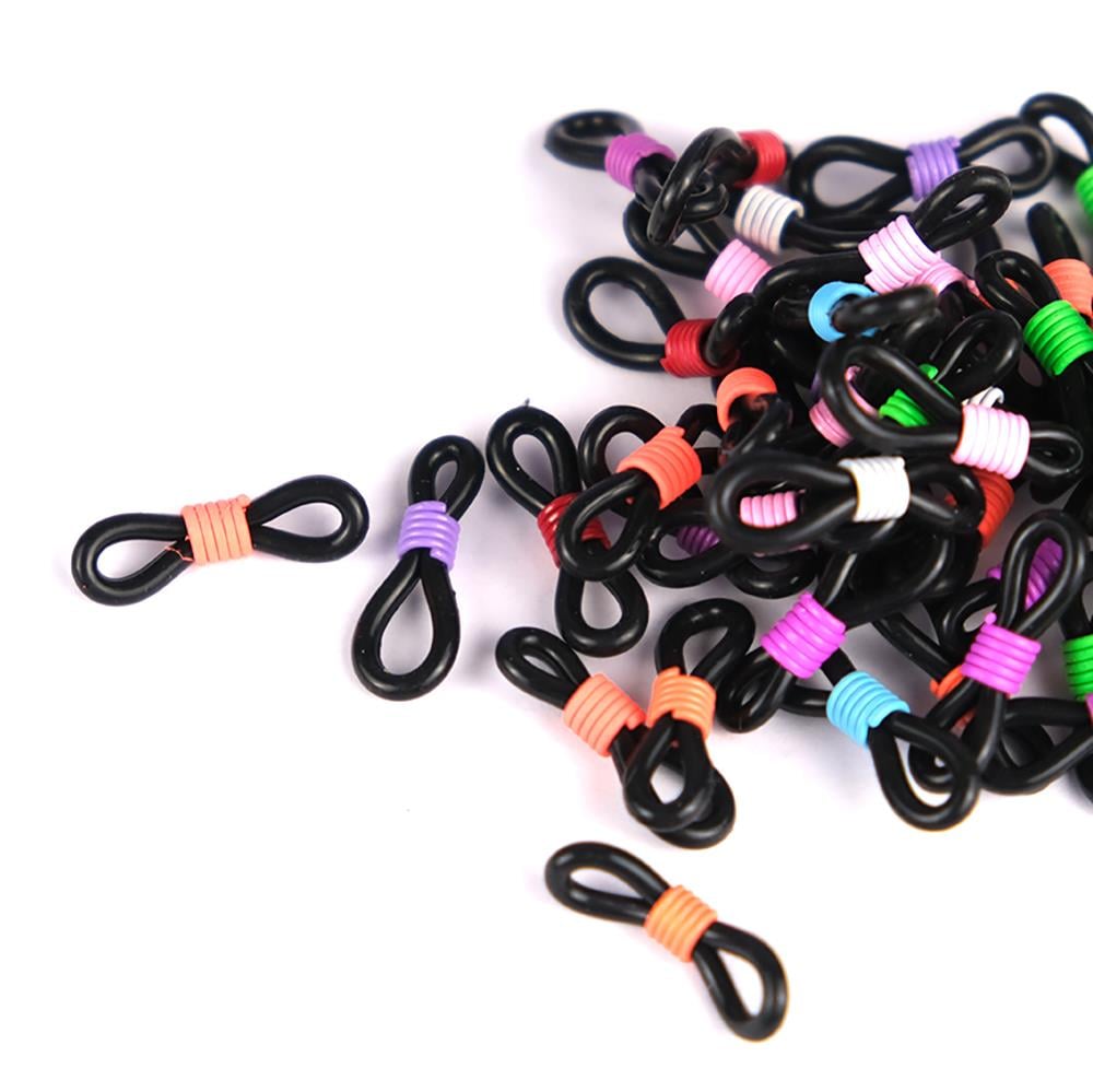 Siyah Gözlük Lastiği Renkli Metalli 5 Çift 2 Cm