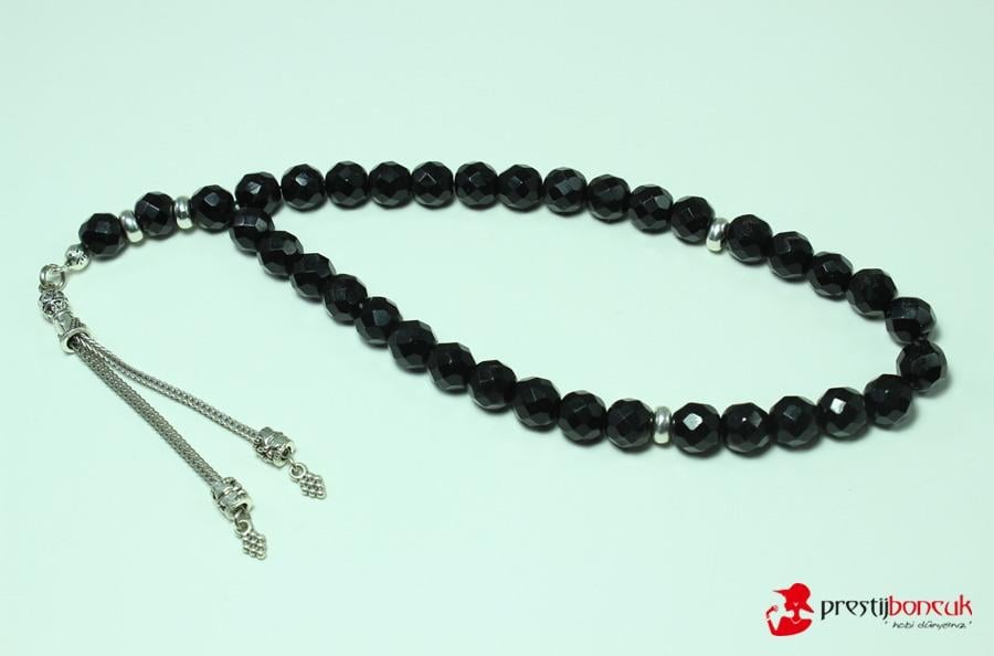 Siyah Kristal Tesbih 33' lü  01